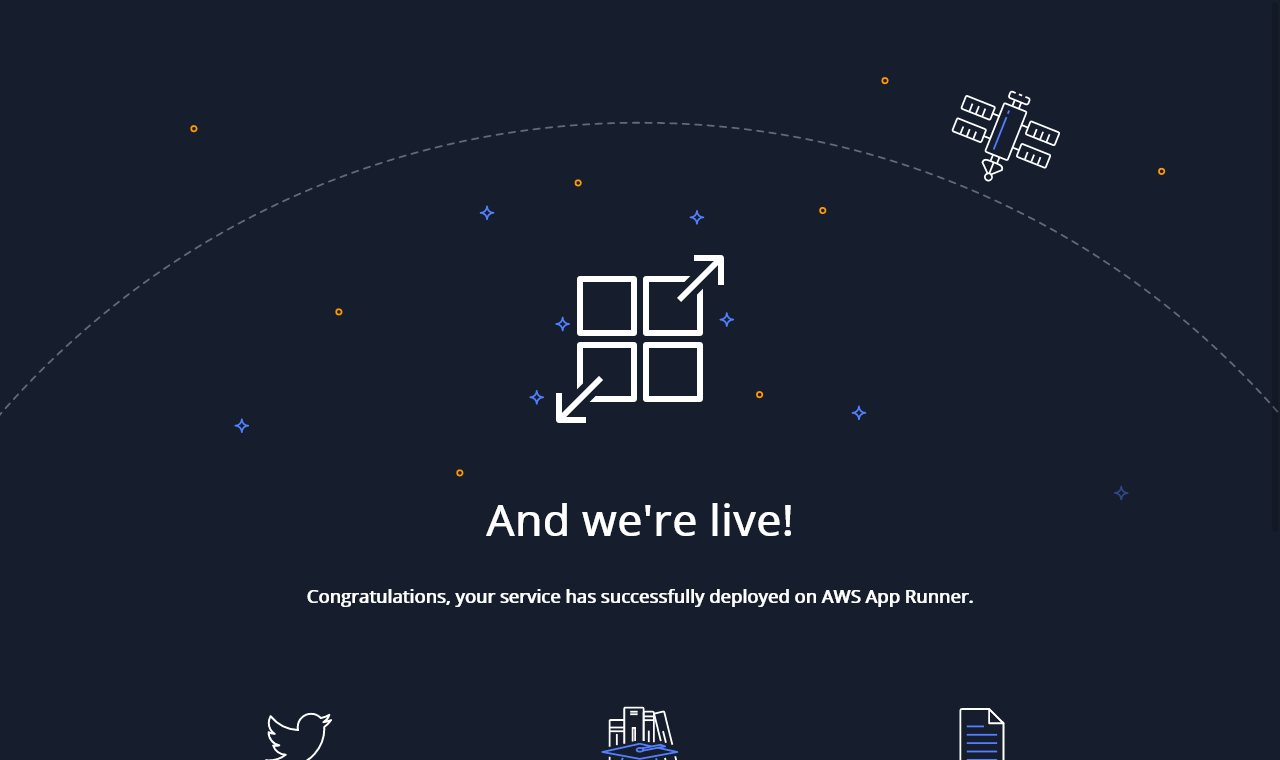 AppRunner service is running